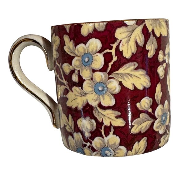 Lord Nelson Ware Porcelain Teacup Saucer Espresso Royal Brocade Chintz England - Picture 6 of 10